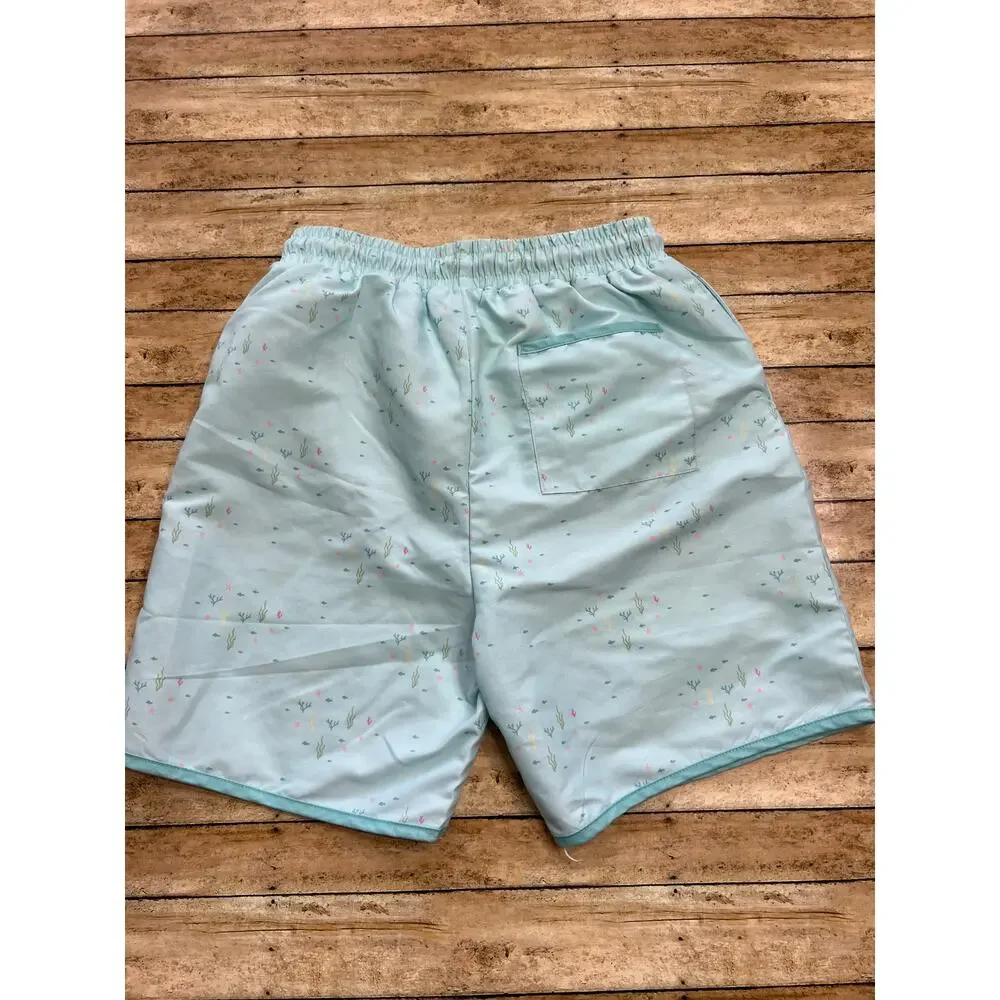 Love and Grow Aqua Fish Swim Trunks Boys Size 10y